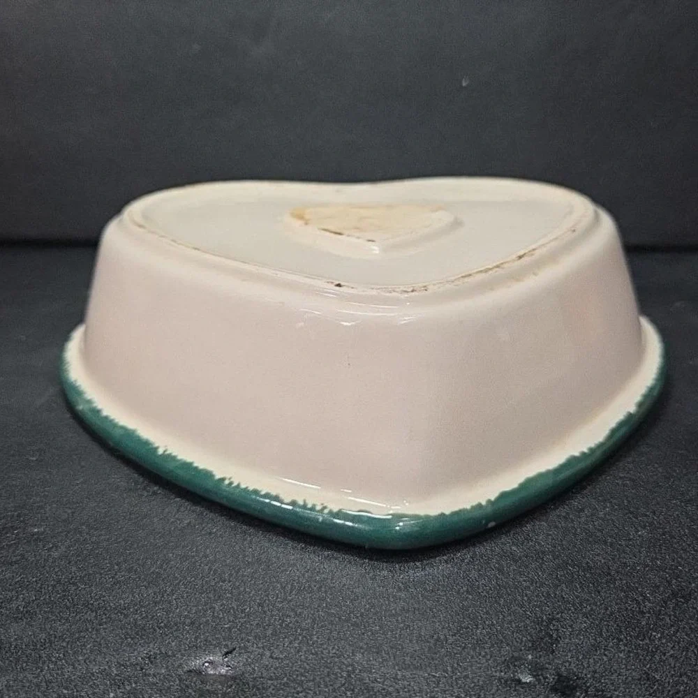 Heart‎ Shaped Stoneware Bakeware, Vintage Country Apple Design, Casserole Dish